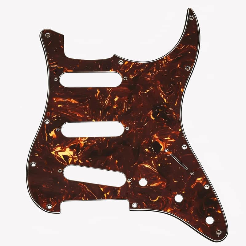 Standard Stratocaster SSS Electric Guitar Pickguard Start Pickguard Scratch Plate for Fender USA/Mexican Model Style 11-Hole (Vintage Brown Tortoise Shell) image 1