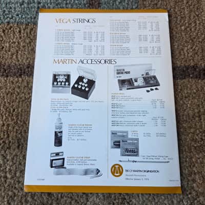 Vintage 1976 Martin Strings and Accessories Price List! Rare, Original Case Candy, Paperwork! image 3