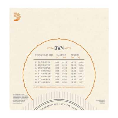 D'Addario EFW74 Flatwound Mandolin Strings Medium 11-36 image 2