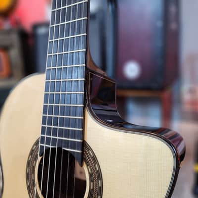 7-String Classical Nylon Guitar – Gayetana A77 | Full Scale 55mm Nut | Jazz / Latin / Extended Range - Spruce image 6