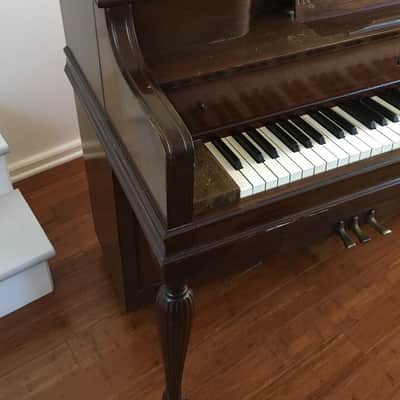 1954 Vintage Janssen Made in USA Lowrey Organo Model Acoustic Upright Piano Only (No Organo) image 4
