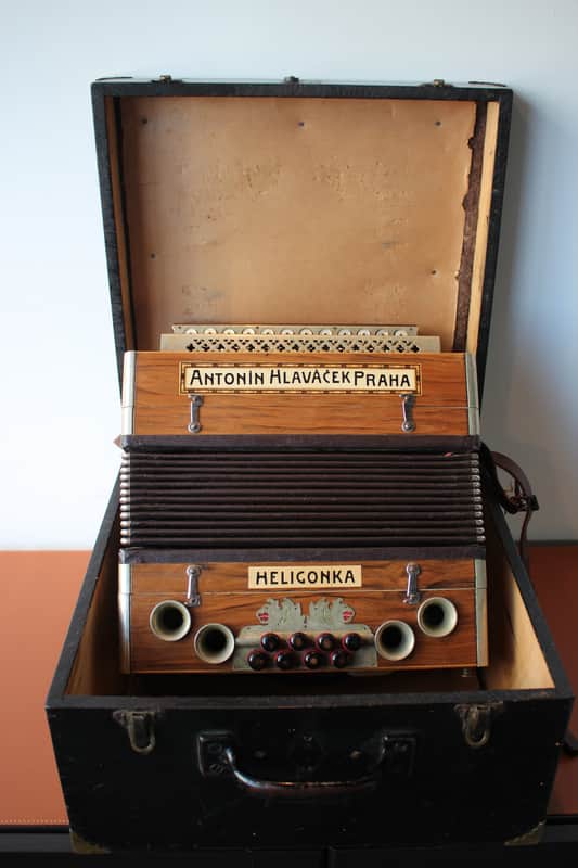 Rare 1920's Antonín Hlaváček Praha Heligonka Button Accordion image 1
