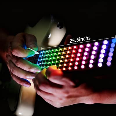 25.5" Smart Guitar Fretboard LED Strip Light SCT-86 for Party/Christmas/Festival/Performance/Live Streaming 6 Stage Lighting Mode &12 Scale Learning Guitar Mode image 2