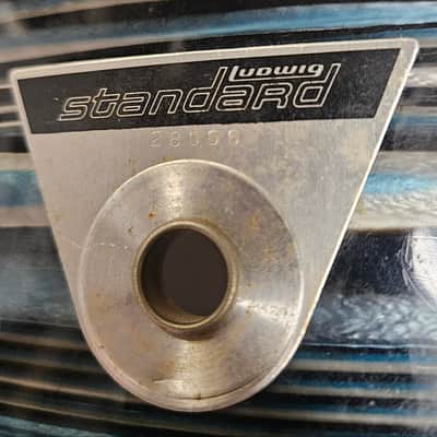 Ludwig  Standard Series Shell Kit 13-16-22-14 Snare Late 1960s-Early 1970s - Blue Strata image 15