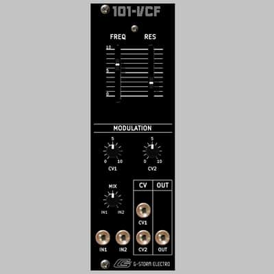 G-Storm Electro 101-VCF Black 8HP Eurorack Roland SH-101 Lowpass Filter Adaptation image 1