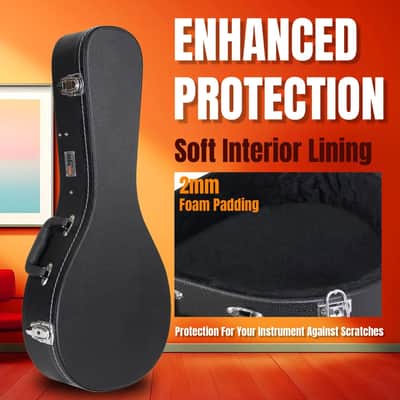 A-Style Mandolin Hard Case | Plush Lined, Locking Protection image 2