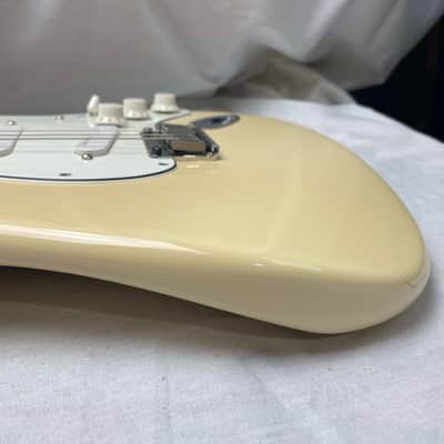 Fender American Standard Stratocaster Guitar with Lace Sensor pickups + Case 2005 - Buttercream or Honey Blonde or Yellow White / Maple neck image 12