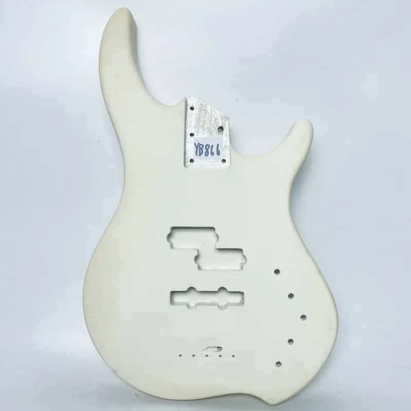 Basswood 4 String Electric Bass Body in White image 1