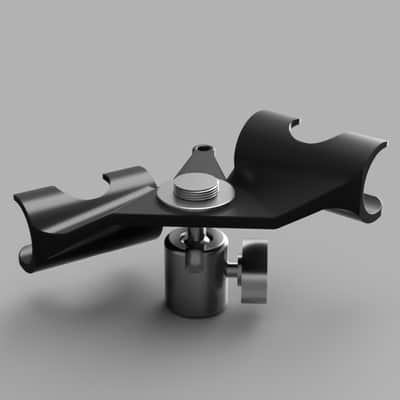 ORTF-23mm Stereo Microphone Mount - Stereo Bar - JMAcoustic Mic Clip image 1