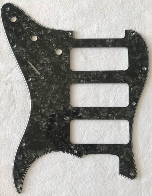 For Fender Stratocaster Strat P90 3 Pickup Guitar Pickguard,4 Ply Black Pearl image 1