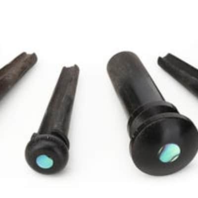 Martin Pearl Inlaid Bridge Pins and Endpins - Ebony image 2