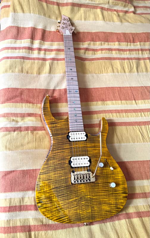 Kiesel DC600X 2023 - Vintage Yellow w/ *INSANE* Mastergrade Flame Maple Top and Fingerboard image 1
