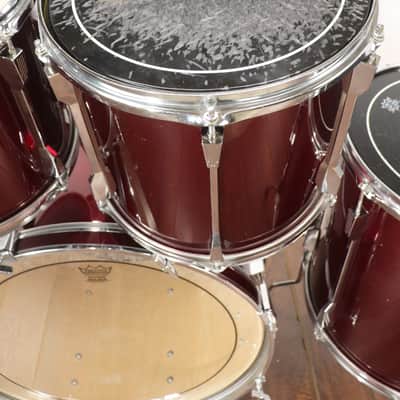 Tama RockStar DX 4pc Drum Kit Set 22/16/13/12" Maroon MIJ image 12