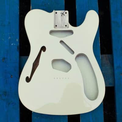 Eden Premier Series Semi-Hollow Alder Body Telecaster Guitar Vintage White image 2