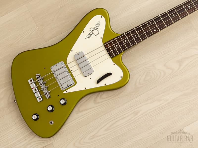 1966 Gibson Thunderbird IV Non-Reverse Vintage Bass, Inverness Green w/ Case image 1