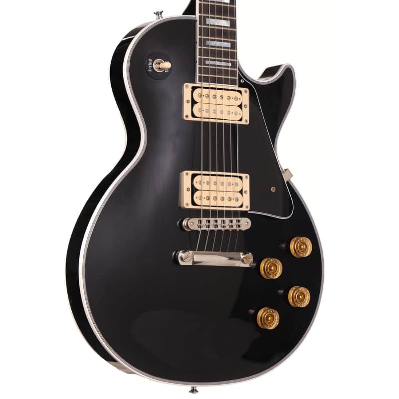Gibson Custom Shop Les Paul Custom Made 2 Measure Ebony with Double Classic White Pickups 2024 image 1