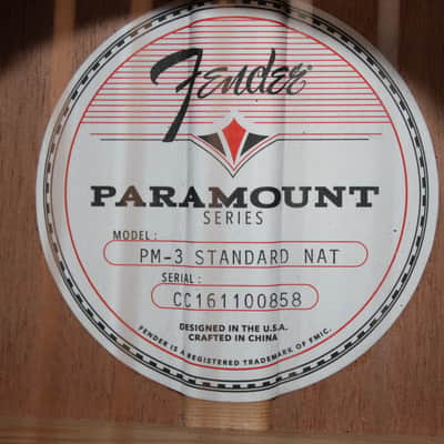 Fender Paramount PM-3C Triple-0 All-Mahogany Natural Acoustic Guitar with Case image 4