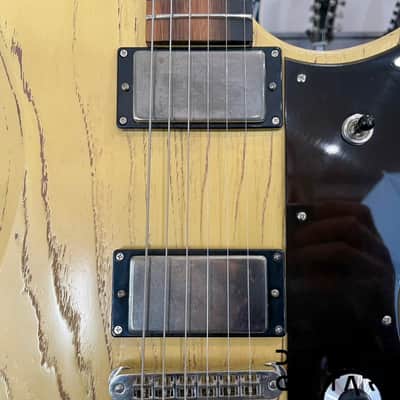 Dunable USA Custom Shop Yeti Electric Guitar w/ Case-Cream w/ Pore Fill image 6