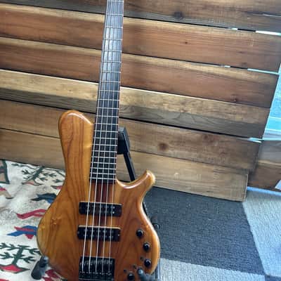 Chris Stambaugh Music Designs 5 String Bass - Koa top birdseye maple neck image 1