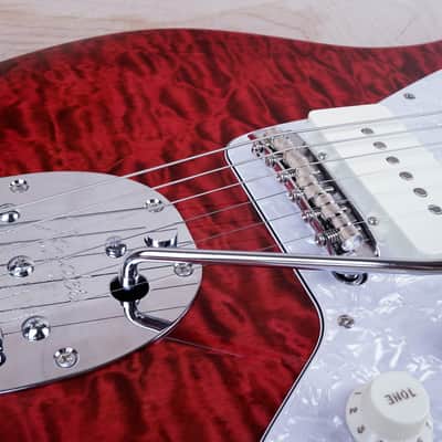 Fender 2024 Collection MIJ Hybrid II Jazzmaster 2024 Red Quilt Beryl QMT Japan w/ Bag image 6