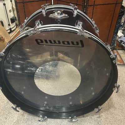 Ludwig 14" deep X 22" head Vistalite Bass Drum (11285-1236) Early 70's - Black Vistalite image 25
