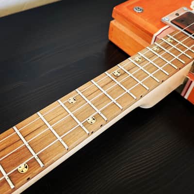 Smokin G Guitars 3 String Electric Cigar Box Guitar 2025 - Maple/Walnut image 4