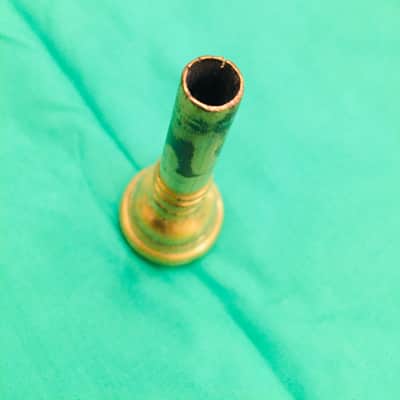 New York Bach-Old-style 1930's-Original Gold Plated Cornet Mouthpiece-7C-Nice! image 4