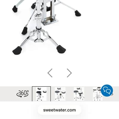 Tama TTK4S True Touch 4pc Training Drum Kit with Hardware 2022 - Present - Black / Chrome image 3