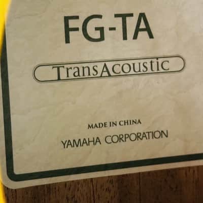 Yamaha FG-TA TransAcoustic Dreadnought 2010s - Vintage Tint image 2
