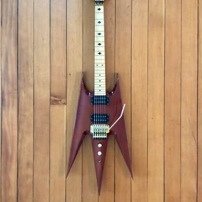 2010 ESP Edwards Izumi Ochiai Aion Flying W Electric Guitar Red Maroon Vermillion Original Case OHSC Extremely Rare image 3