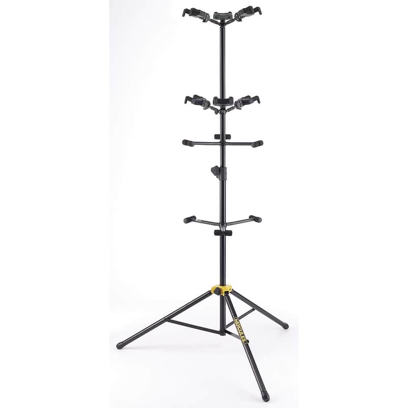 Hercules GS526B Auto Grip 6-Guitar Display Stand w/ Foldable Backrest image 1