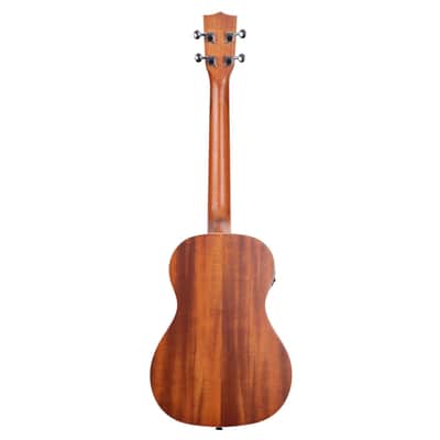 Kala KA-BE Mahogany Baritone Ukulele with EQ Bundle with KALA Klipz Blue Clip-On Tuner & Polishing Cloth – Electric-Acoustic Ukulele with Built-In EQ, Warm Tone & Chrome Die-Cast Tuners image 5