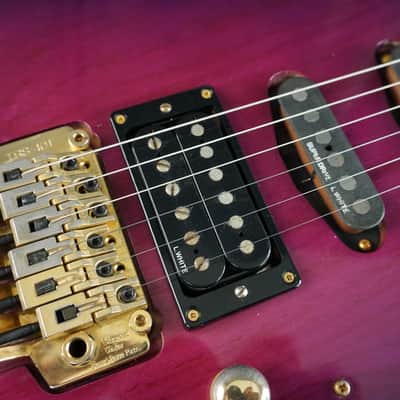 Tokai Floyd Rose - Purple Fade Sharkfin Guitar HSS L. White Pickups image 7