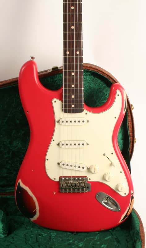 Nash Guitars S-63 Fiesta Red Over Sunburst Lollar Pickups image 1