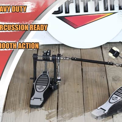 Griffin Double Drum Kick Pedal for Bass Drum - Twin Set Foot Pedal Quad Sided Beater Heads - Dual Double Chain Drive Percussion Hardware - Impressive Response for Metal and Rock Drummers image 3