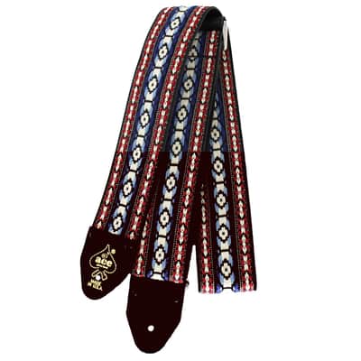 Ace Vintage Reissue Bohemian Blue Guitar Strap by D'Andrea - Made in the USA image 1