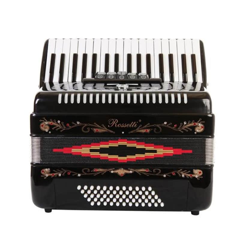 Rossetti Piano Accordion 72 Bass 34 Keys 5 Switches Black | Reverb Rossetti Piano Accordion 72 Bass 34 Keys 5 Switches Black | Reverb