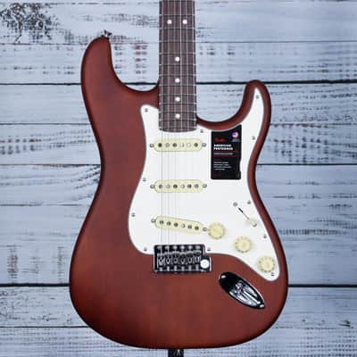 Fender Limited Edition American Performer Timber Stratocaster Electric Guitar | Mocha Sassafras image 1
