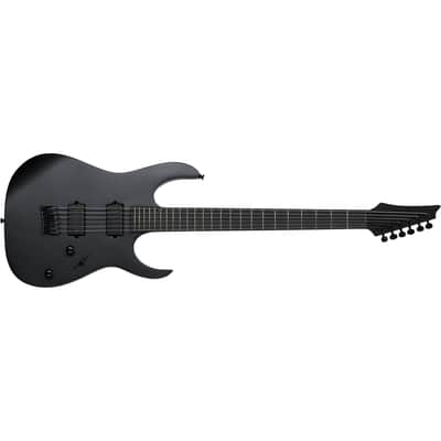 Ibanez RGRTBB21 Iron Label Baritone Guitar w/ Dimarzio Pickups - BLack Flat image 3