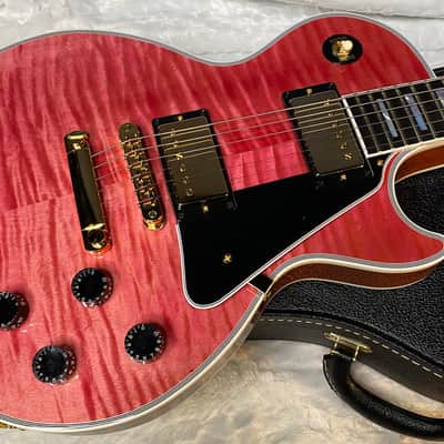 NEW! Gibson Dealer Select Custom Shop Les Paul Custom AAA Figured Top - Transparent Pink - Authorized Dealer - WOW! 8.8 lbs - G05750 image 4