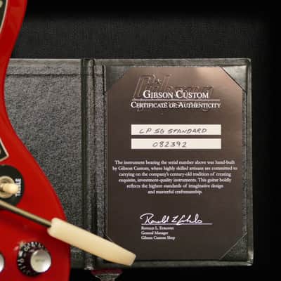 Gibson Custom Shop M2M Cardinal Red LP SG Standard 1961 Large Guard - Made to Measure image 3