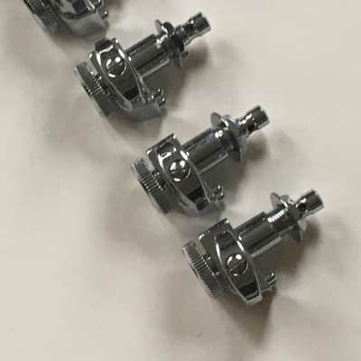 6 LEFTY Genuine Fender LOCKING CHROME Tuners Inline 2pin F Logo L NON Staggered! image 7