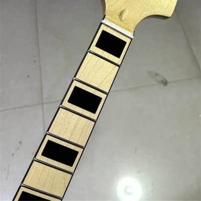 Gloss Big Head Maple Strat Style Guitar Neck, Block Inlays 22 Frets