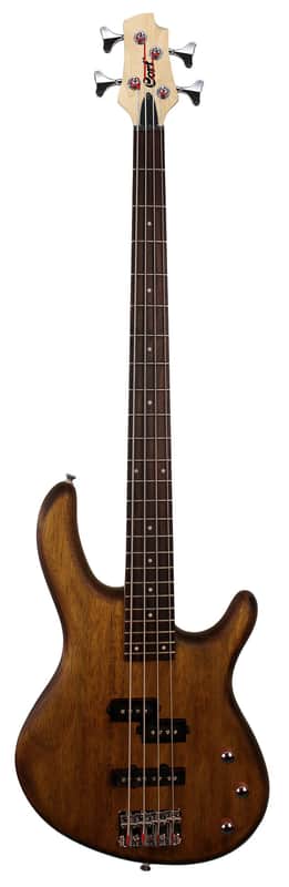 Cort Action PJ 4-String Bass Guitar - Open Pore Walnut image 1