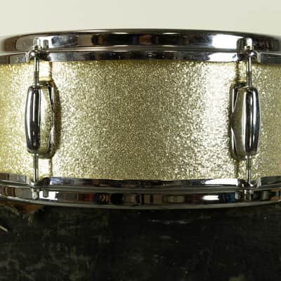 1964 Slingerland 5x14 Silver Sparkle Pearl Deluxe Student Model Snare Drum image 3