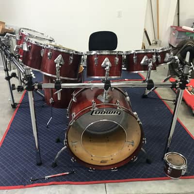 Vintage Ludwig 10 Piece Kit - 70's - Mahogany image 3