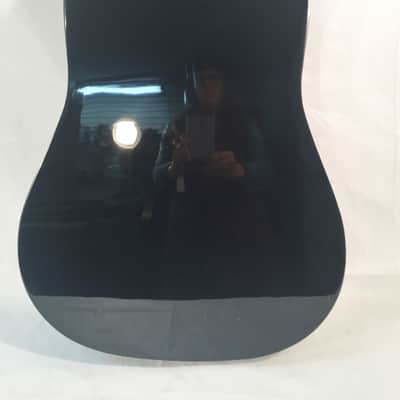 Stadium Dreadnought Style Acoustic Guitar-Black-Model ST-D-42B-w/Setup! image 5