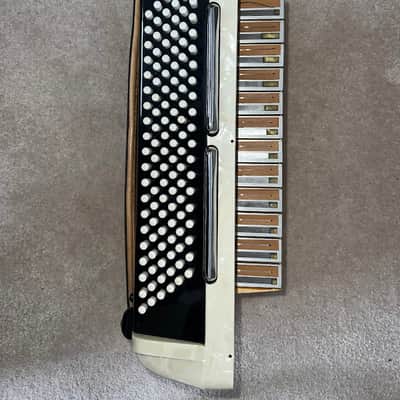 Settimio Soprani Contino Model 132 Piano Accordion 1955 - White Pearl image 11
