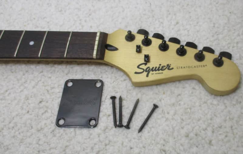 Loaded Stratocaster Neck with Mounting Plate and Screws image 1