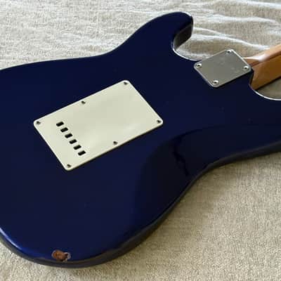 2005 Squier Affinity Stratocaster Midnight Blue Rosewood Fretboard image 17